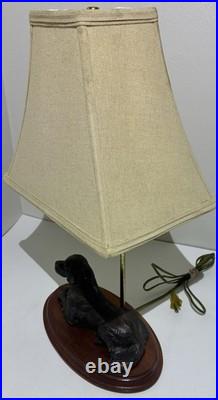 Vintage Bronze Labrador Retriever Hunting Dog Sculpture Lamp Big Sky Carvers