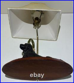 Vintage Bronze Labrador Retriever Hunting Dog Sculpture Lamp Big Sky Carvers