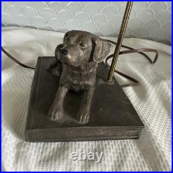 Vintage Bronze Labrador Retriever Hunting Dog Sculpture Lamp Big Sky Carvers