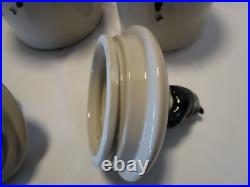 Vintage Ceramic Big Sky Carvers Barefoot Footprints 2 canisters 10.75T 1980's