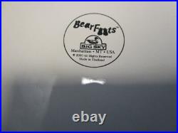 Vintage Ceramic Big Sky Carvers Barefoot Footprints 2 canisters 10.75T 1980's