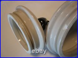 Vintage Ceramic Big Sky Carvers Barefoot Footprints 2 canisters 10.75T 1980's