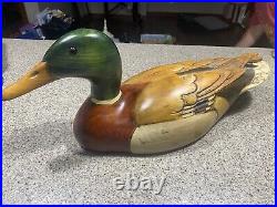 Vintage Duck Big Sky Carvers Mallard 20 Hand Carved & Painted-Artist Signed