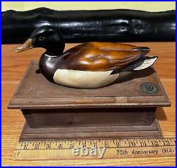 Vintage Ducks Unlimited Big Sky Carvers Mallard Decoy Stash Box