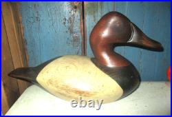 Vintage Ducks Unlimited Canvasback Drake Duck Decoy Signed Sally MC Murray
