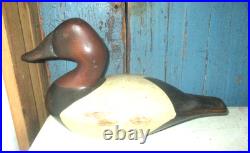 Vintage Ducks Unlimited Canvasback Drake Duck Decoy Signed Sally MC Murray
