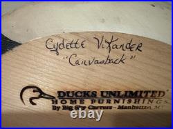 Vintage Ducks Unlimited Signed Canvasback Decoy Big Sky Carvers Curette ViKander