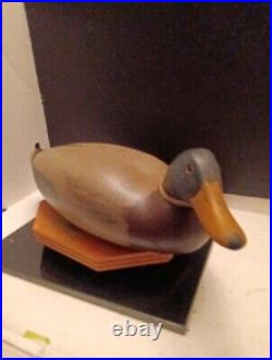 Vintage Large Orvis Mallard Duck Decoy Solid Wood BIG SKY CARVERS. Beautiful