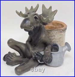 Vintage Moose Lovers Big Sky Carvers Bearfoots Mooses Planter Cabin Woods