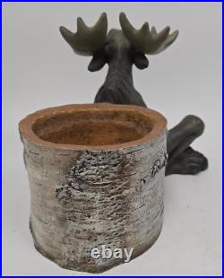 Vintage Moose Lovers Big Sky Carvers Bearfoots Mooses Planter Cabin Woods