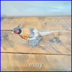 Vintage Small Big Sky Carvers Pheasant Sculpture