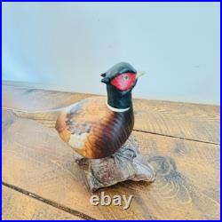 Vintage Small Big Sky Carvers Pheasant Sculpture