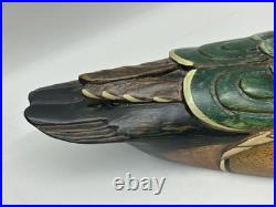 Vintage Wood Duck Drake Decoy Ducks Unlimited Signed Kristy Jones 16