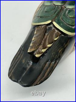 Vintage Wood Duck Drake Decoy Ducks Unlimited Signed Kristy Jones 16