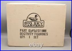 Vtg 2002 Big Sky Carvers Canine Dogtivity Dog Nativity 9 Piece Set with Box READ