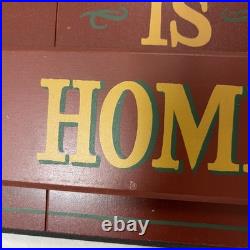 Vtg Big Sky Carvers Golf Sign Wall Art Hand Painted Wooden Pub Style Grandpacore