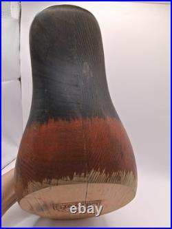 Vtg. Big Sky Carvers Hd. Crvd Wood Duck Drake Decoy Fig. W Turned Head. Heavy