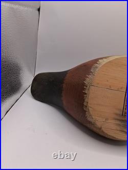 Vtg. Big Sky Carvers Hd. Crvd Wood Duck Drake Decoy Fig. W Turned Head. Heavy