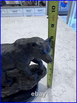 Vtg Big Sky Carvers Keep Up Bear & Cub Bronze Marc Pierce Statue Figurine