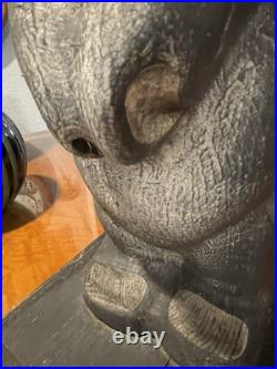 Vtg Big Sky Carvers Wooden Carved Golfing Bear Western Pine 20Montana No Club