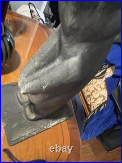 Vtg Big Sky Carvers Wooden Carved Golfing Bear Western Pine 20Montana No Club