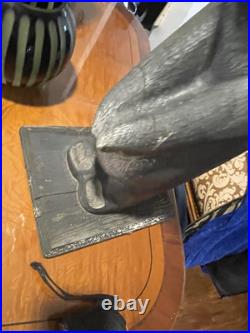 Vtg Big Sky Carvers Wooden Carved Golfing Bear Western Pine 20Montana No Club