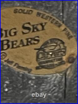 Vtg Big Sky Carvers Wooden Carved Golfing Bear Western Pine 20Montana No Club
