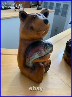 Vtg Hand Carved Wooden Bear / Big Sky Carvers