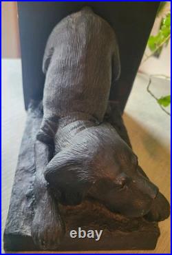 Vtg Limited Edition Puppy Dog Bookends Big Sky Carvers by Bradford Williams'96