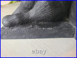 Vtg Limited Edition Puppy Dog Bookends Big Sky Carvers by Bradford Williams'96