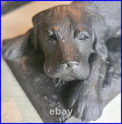 Vtg Limited Edition Puppy Dog Bookends Big Sky Carvers by Bradford Williams'96