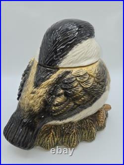 Vtg Rare Fat Chickadee Cookie Jar/Baby Chick's Salt/Pepper, Big Sky Carvers, VGC