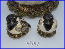Vtg Rare Fat Chickadee Cookie Jar/Baby Chick's Salt/Pepper, Big Sky Carvers, VGC