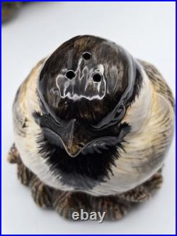 Vtg Rare Fat Chickadee Cookie Jar/Baby Chick's Salt/Pepper, Big Sky Carvers, VGC