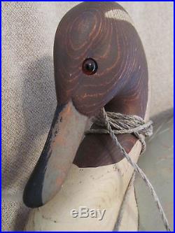Vtg Rare Pintail Decoy Hand Carved&painted Wood By Kissy Durhambig Sky Carvers