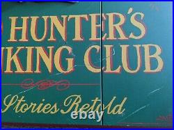 Vtg Wood Big Sky Carvers Meissenburg Old Hunters Drinking Club 3D sign Montana