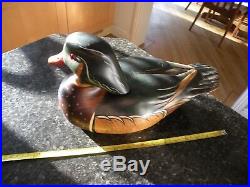WOOD CARVING DECOY DUCK signed by the artist. BIG SKY CARVERS