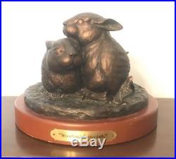 WOODLAND COTTONTAILS Sculpture By Big Sky CarversCast Resin-Rabbits
