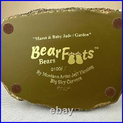 WOW Bearfoots Bears Jeff Fleming Big Sky Carvers Figure Lot of 7 Garden Box Bic