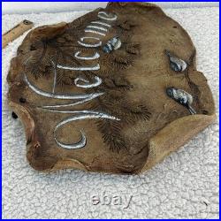 Welcome Plaque Sign Big Sky Carvers Jane Shull Beasley Chickadee Cabin Rustic