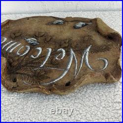 Welcome Plaque Sign Big Sky Carvers Jane Shull Beasley Chickadee Cabin Rustic