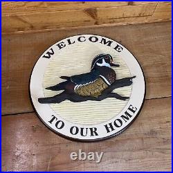 Welcome To Our Home Sign 17 W x 3 D Big Sky Carvers