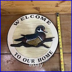 Welcome To Our Home Sign 17 W x 3 D Big Sky Carvers