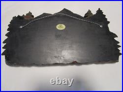 Welcome Wall Plaque Big Sky Carvers Cabin décor Moose Forest signed 10.75 L