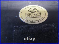 Welcome Wall Plaque Big Sky Carvers Cabin décor Moose Forest signed 10.75 L