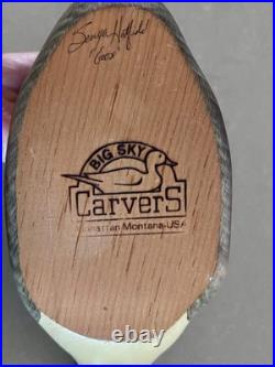 Wood Carved Decoy Goose by Sonya Hatfield Big Sky Carvers Montana
