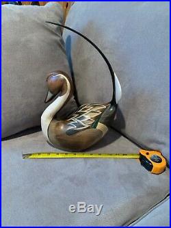 Wood-carved Drake Pintail Duck Decoy! Gorgeous Hindley! Big Sky Carvers