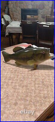 Wooden Largemouth Bass-Big Sky Carvers Decoy-Excellent Condition-Ducks Unlimited