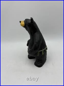 Woody Bear Big Sky Carvers Montana Fleming Ceramic Collector Basket Large