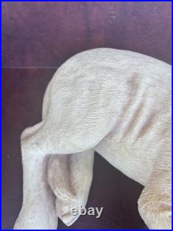 XL Big Sky Carvers Bradford Williams Practiced Pup Dog & Duck Decoy Figurine